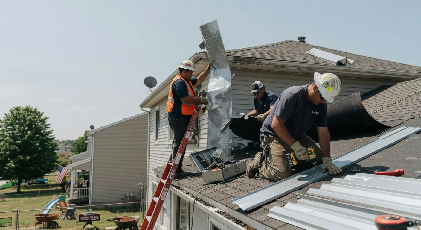Storm Damage Metal Roof Repair in Saint Marys, IA